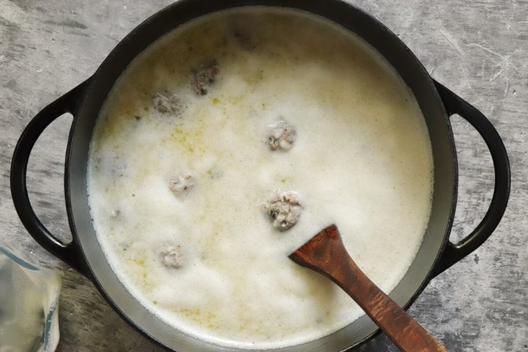 Step 9 - Greek Meatball Soup