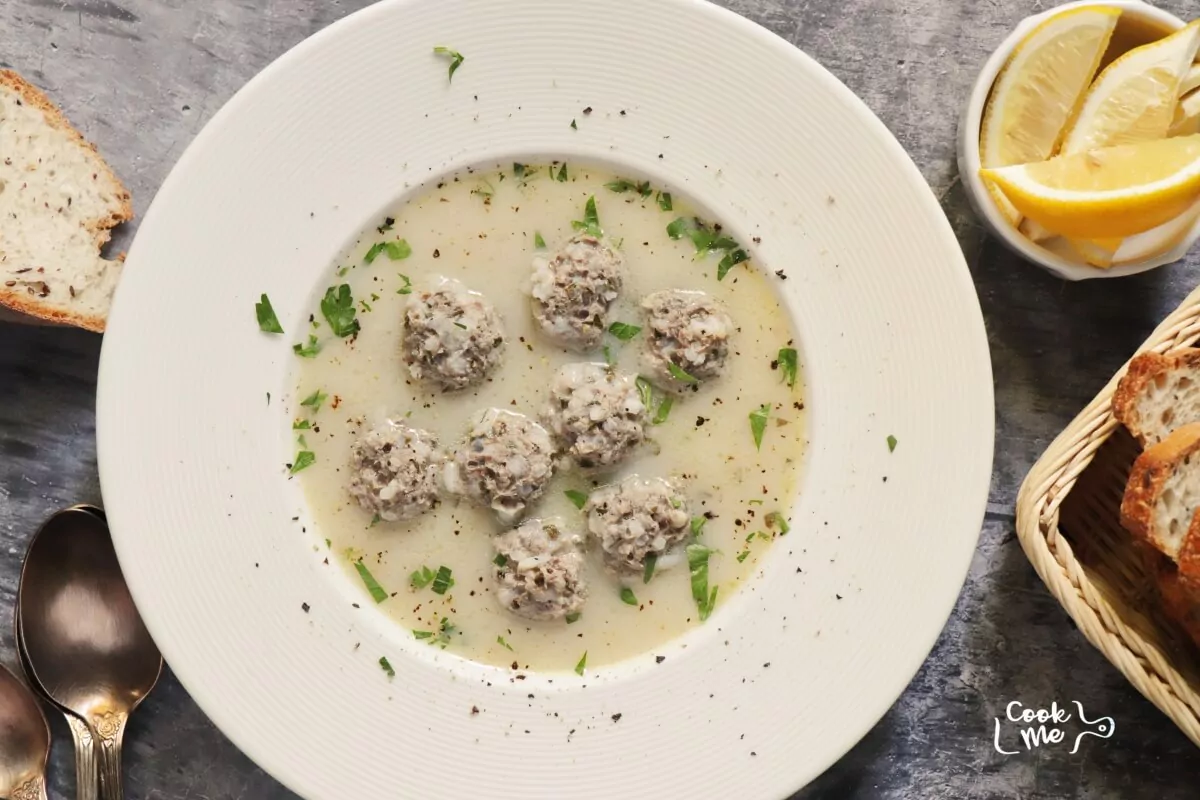Greek Meatball Soup