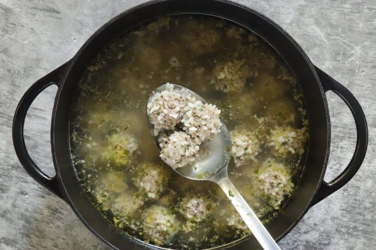Step 5 - Greek Meatball Soup