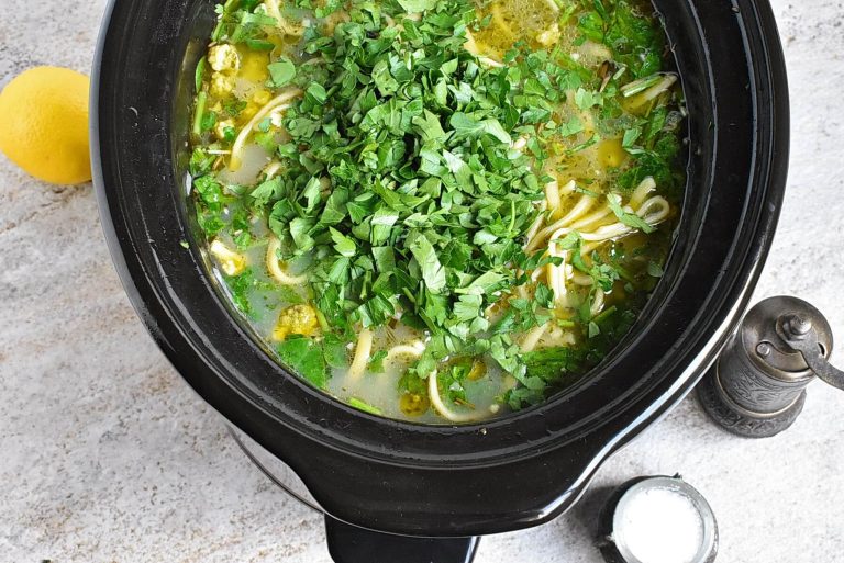 Step 7 - Lemony Pesto Chicken Noodle Soup