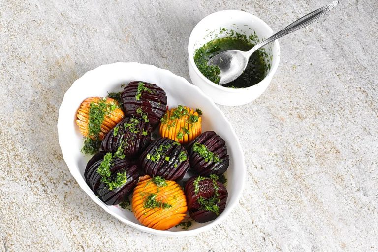 Step 6 - Roasted Hasselback Beets with Dill Dressing