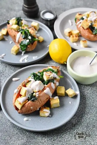 Healthy Loaded Sweet Potatoes