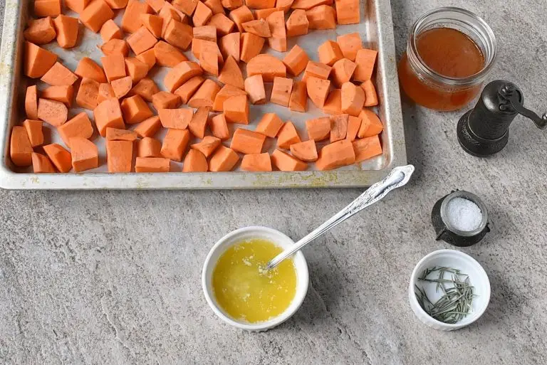Step 3 - Garlic Honey Roasted Sweet Potatoes