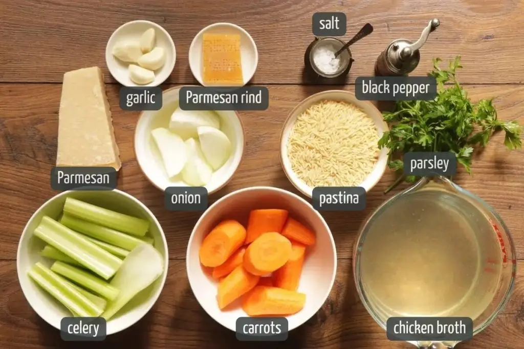 Ingredients for Pastina Soup