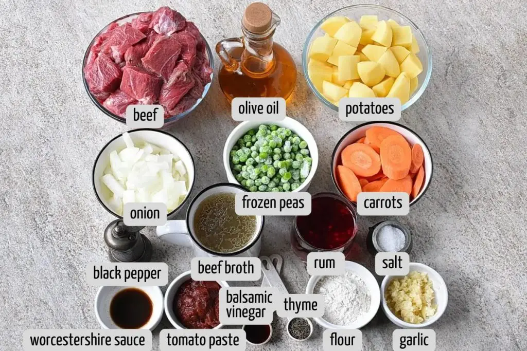 Ingredients for Slow Cooker Beef Stew