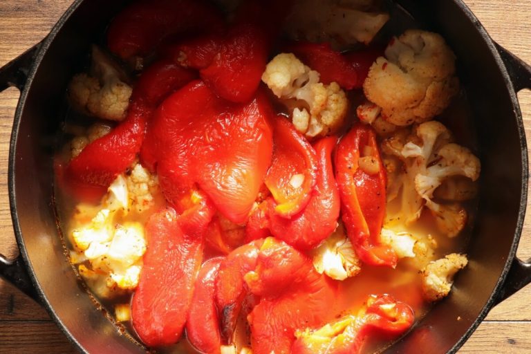 Step 5 - Vegan Roasted Red Pepper and Cauliflower Soup