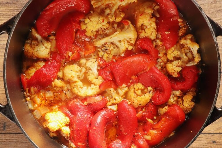Step 6 - Vegan Roasted Red Pepper and Cauliflower Soup