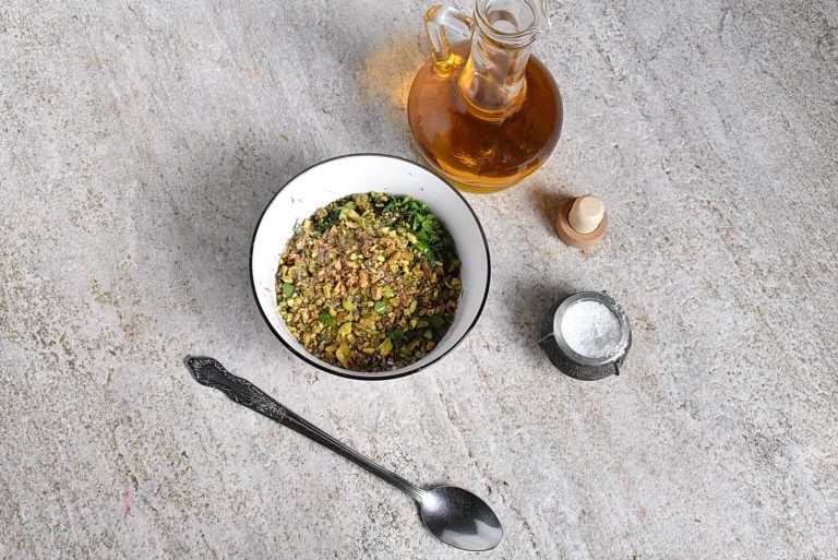 Step 11 - White Beans and Pork Sausage with Pistachio-Lemon Crumble