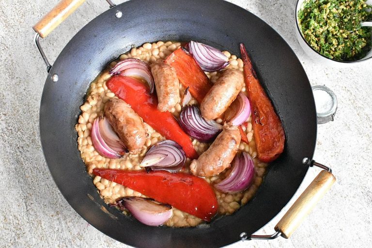 Step 10 - White Beans and Pork Sausage with Pistachio-Lemon Crumble