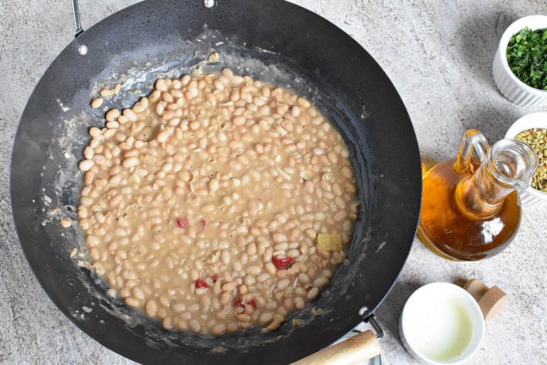 Step 8 - White Beans and Pork Sausage with Pistachio-Lemon Crumble