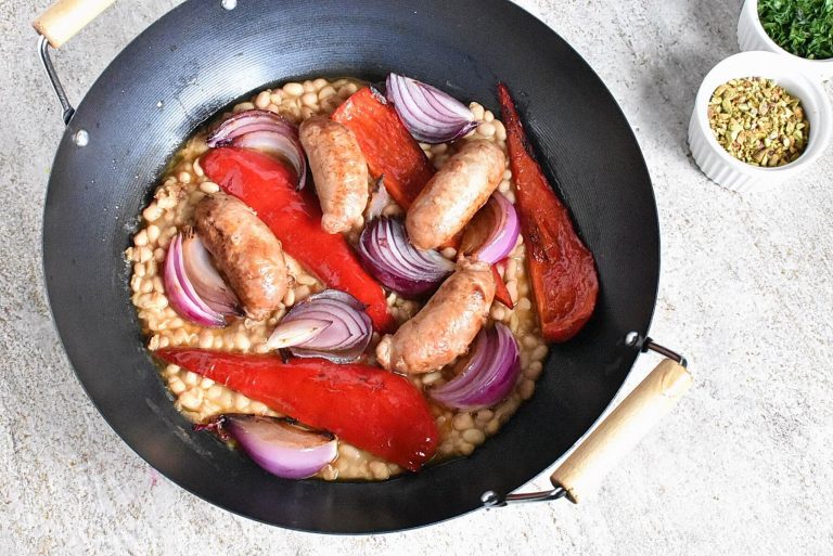 Step 9 - White Beans and Pork Sausage with Pistachio-Lemon Crumble