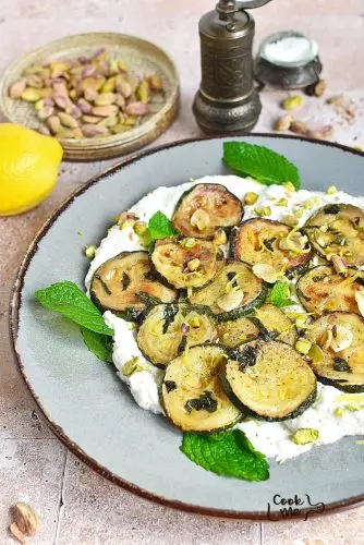 Zucchini Alla Scapece (Italian Zucchini recipe with Lemon Ricotta)