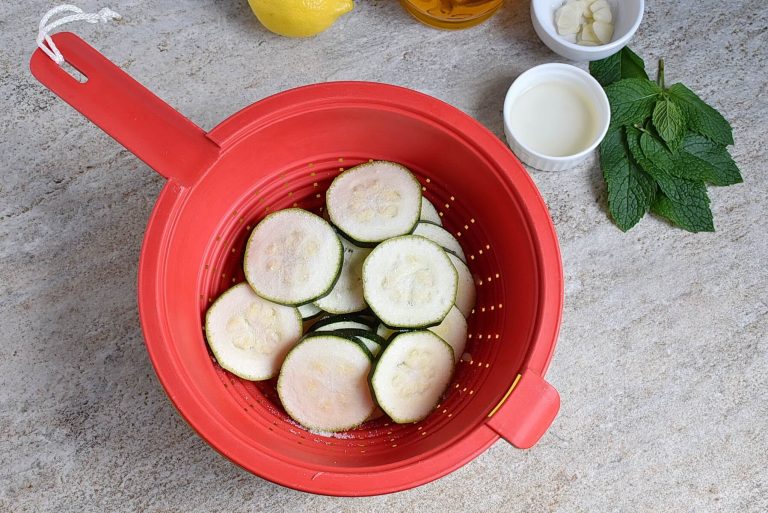 Step 1 - Zucchini Alla Scapece (Italian Zucchini recipe with Lemon Ricotta)