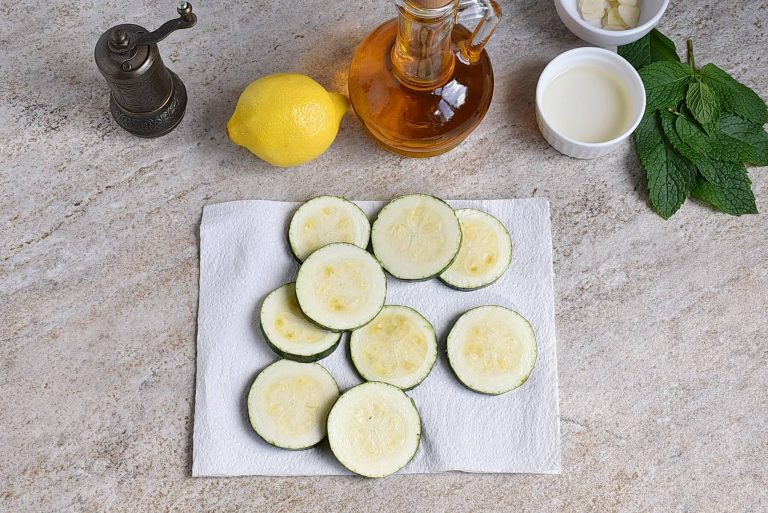 Step 2 - Zucchini Alla Scapece (Italian Zucchini recipe with Lemon Ricotta)