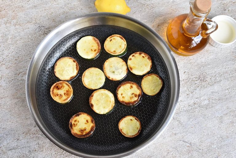 Step 4 - Zucchini Alla Scapece (Italian Zucchini recipe with Lemon Ricotta)
