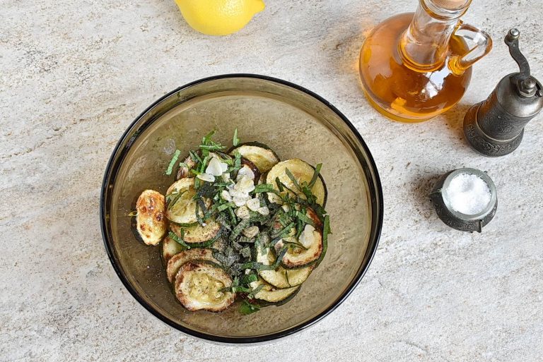Step 5 - Zucchini Alla Scapece (Italian Zucchini recipe with Lemon Ricotta)