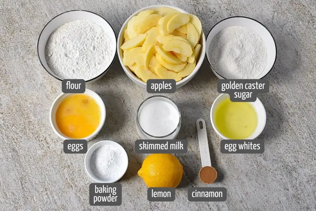 Ingredients for Apple Cloud Cake