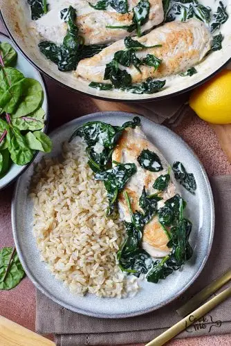 Creamy Garlic Skillet Chicken with Spinach