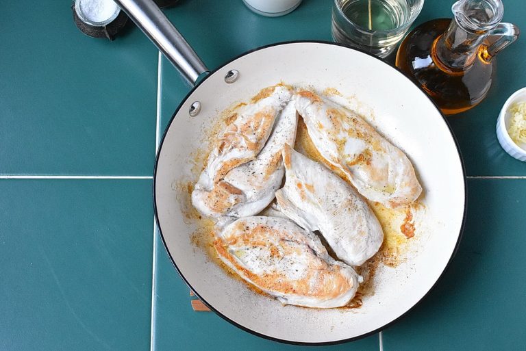 Step 2 - Creamy Garlic Skillet Chicken with Spinach