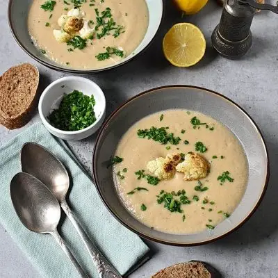 Creamy Roasted Cauliflower Soup