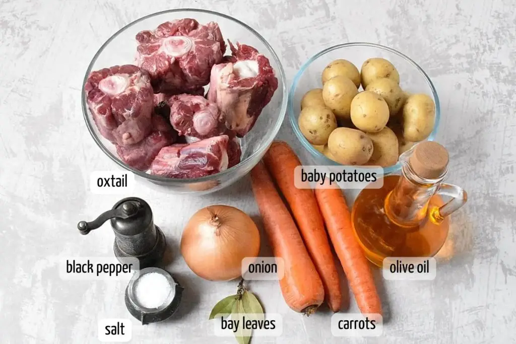 Ingredients for Easy Braised Oxtail