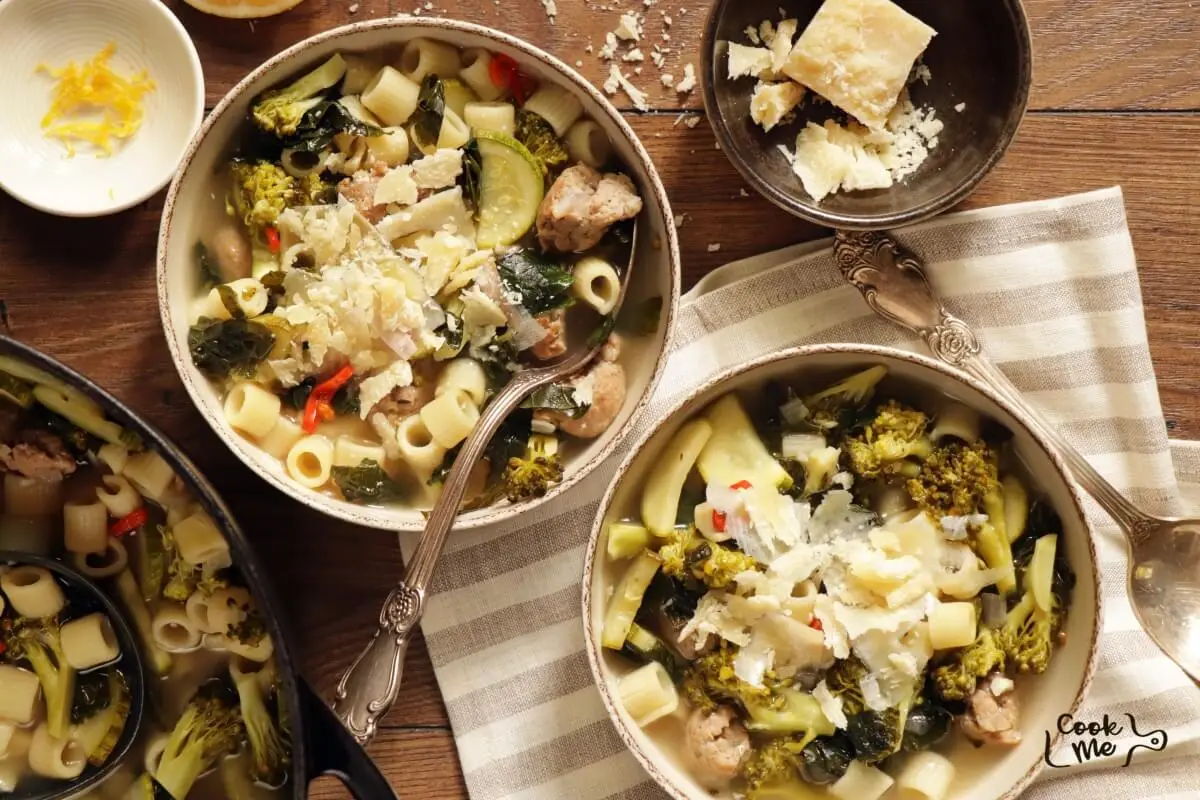 Kale Minestrone Soup with Sausage