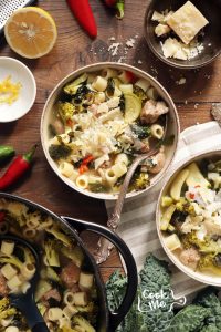 Kale Minestrone Soup with Sausage