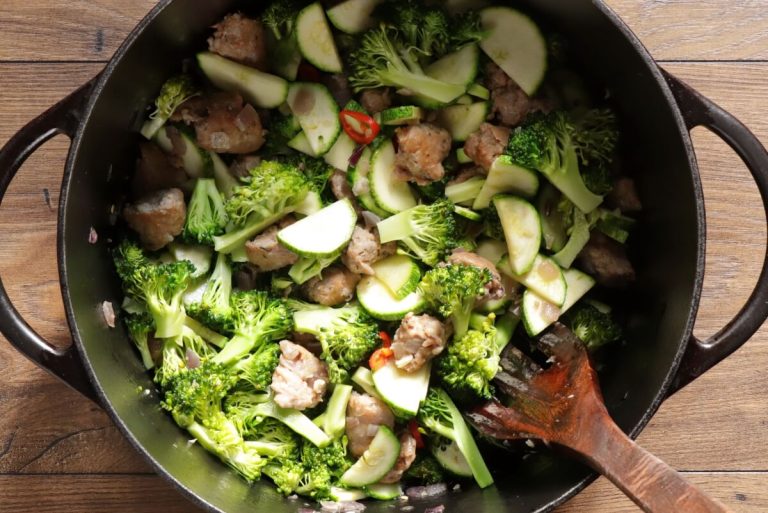 Step 4 - Kale Minestrone Soup with Sausage