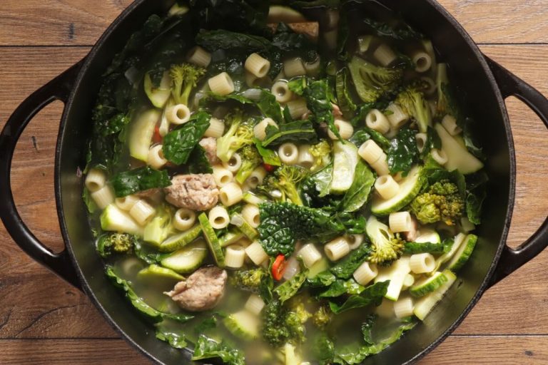 Step 6 - Kale Minestrone Soup with Sausage