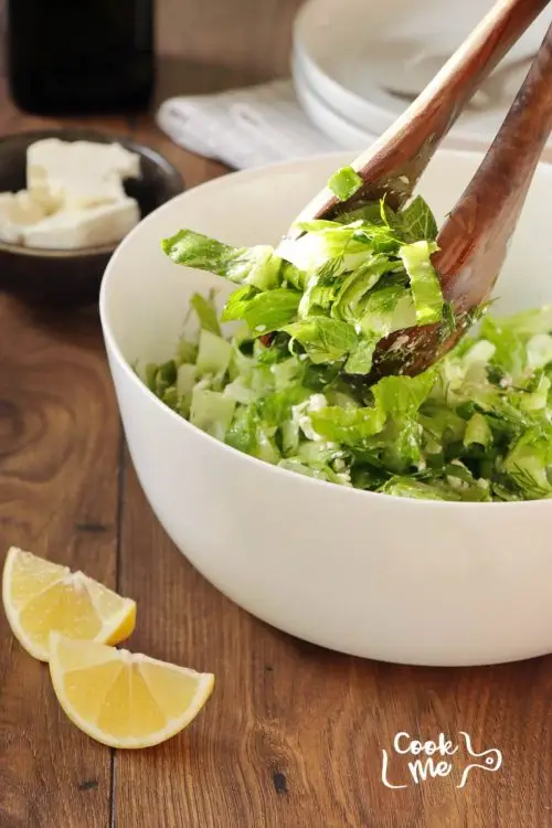 Crisp green salad