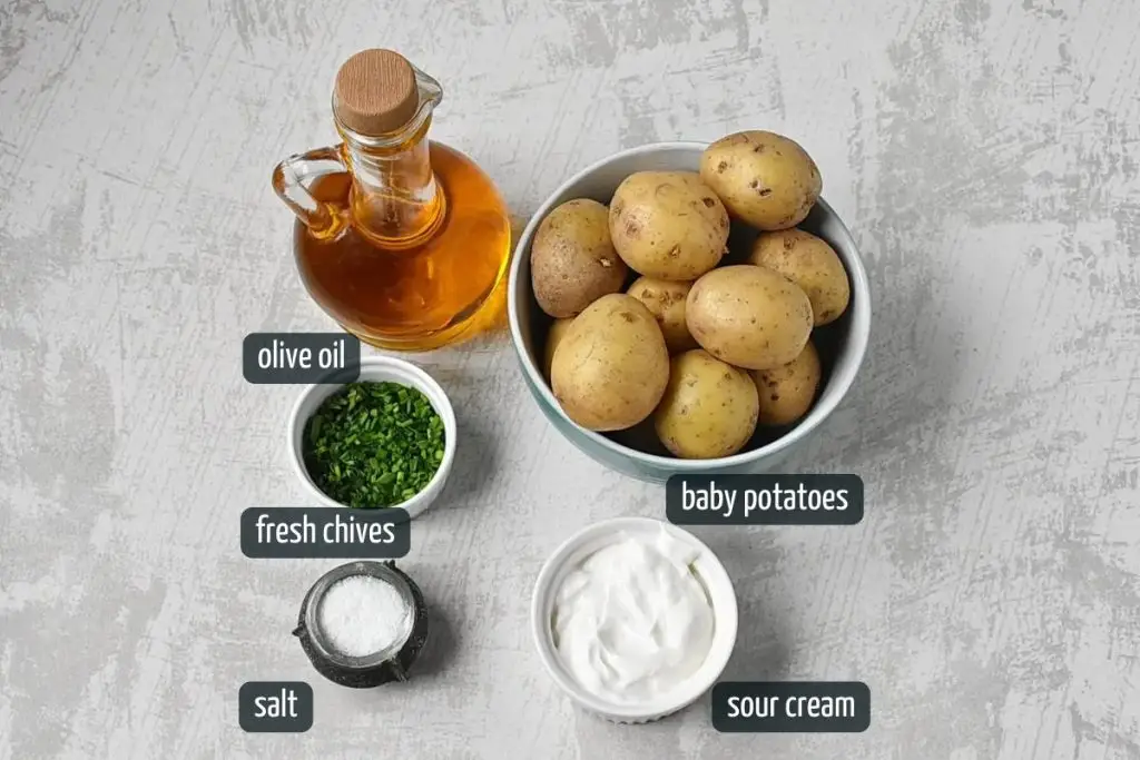 Ingredients for Mini Baked Potatoes