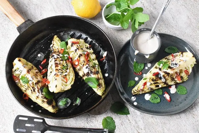 Step 4 - Roasted Hispi Cabbage with Garlic Tahini Sauce