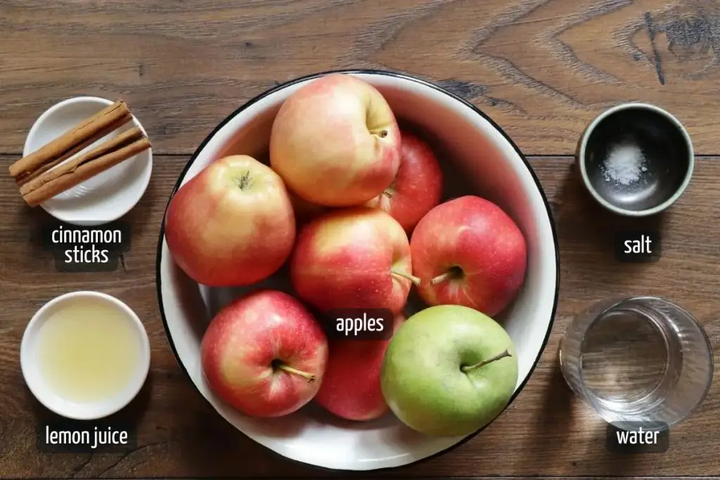 Ingredients for Slow Cooker Applesauce