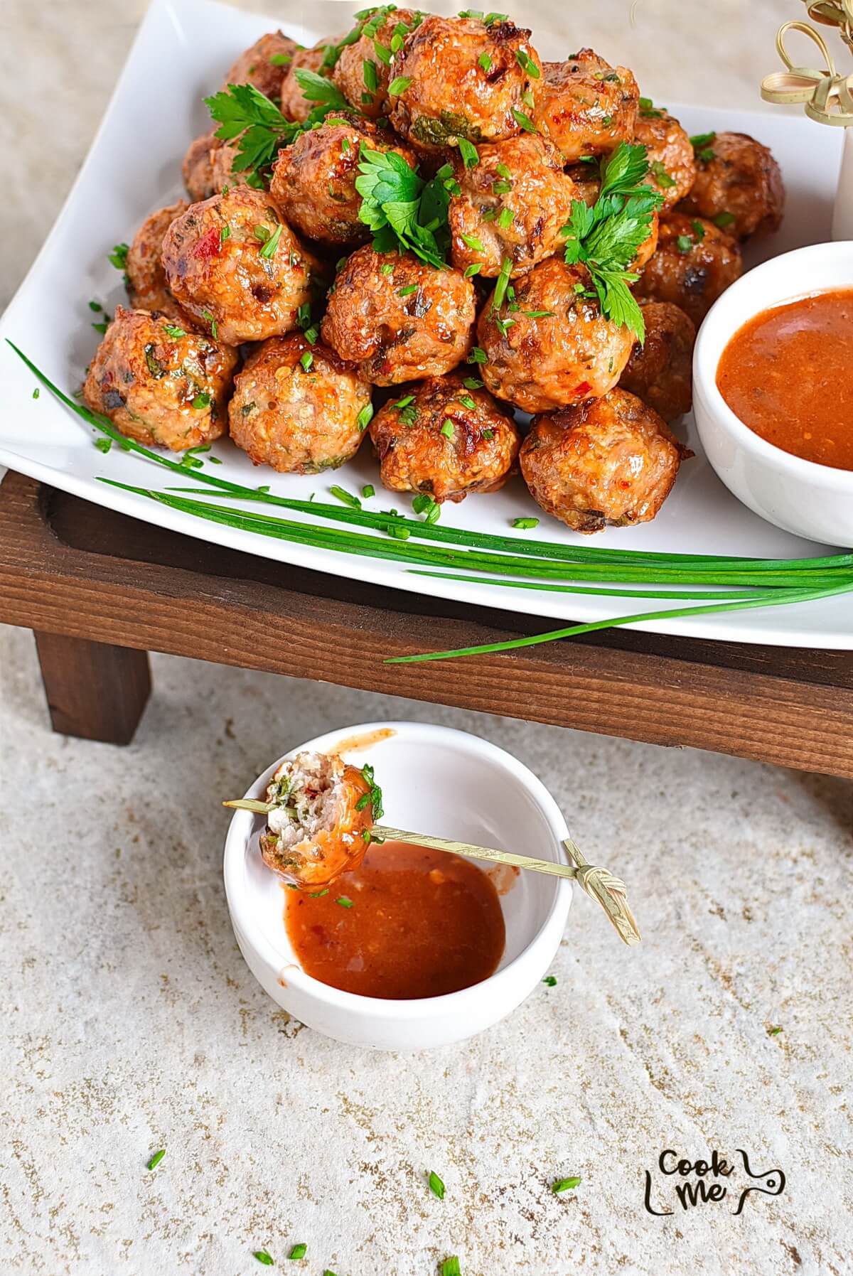 Baked Spicy Chicken Meatballs Recipe - Easy Step-by-Step Guide | COOK.ME
