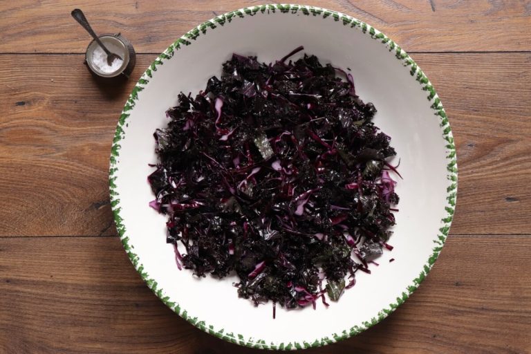 Step 1 - Purple Kale Salad