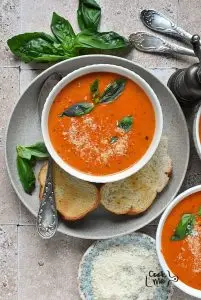 Creamy Parmesan Tomato Basil Soup