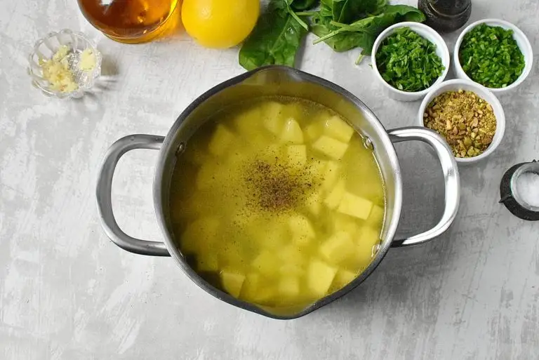 Step 3 - Spinach Potato Soup with Pistachio Gremolata