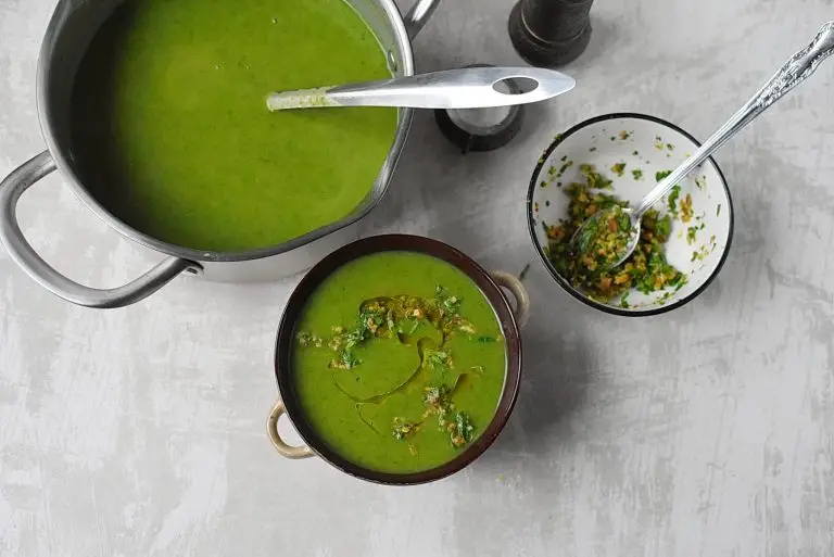 Step 8 - Spinach Potato Soup with Pistachio Gremolata