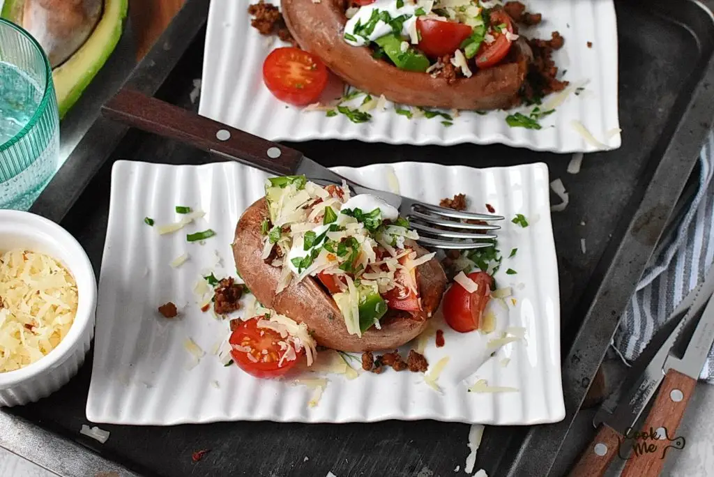 Sweet Potato Taco Boats with Ground Beef