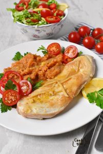 Turkey Steak with Ginger Sauce & Sweet Potato Mash