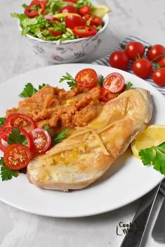 Turkey Steak with Ginger Sauce & Sweet Potato Mash