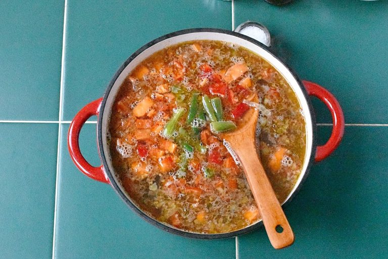 Step 5 - Moroccan Chicken Soup with Chickpeas and Sweet Potatoes