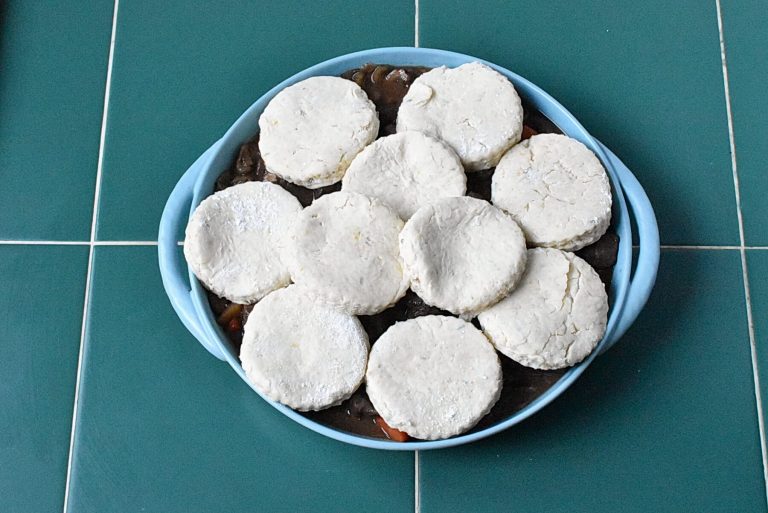 Step 15 - Mulled Wine-Braised Venison Cobbler with Cheese Scones