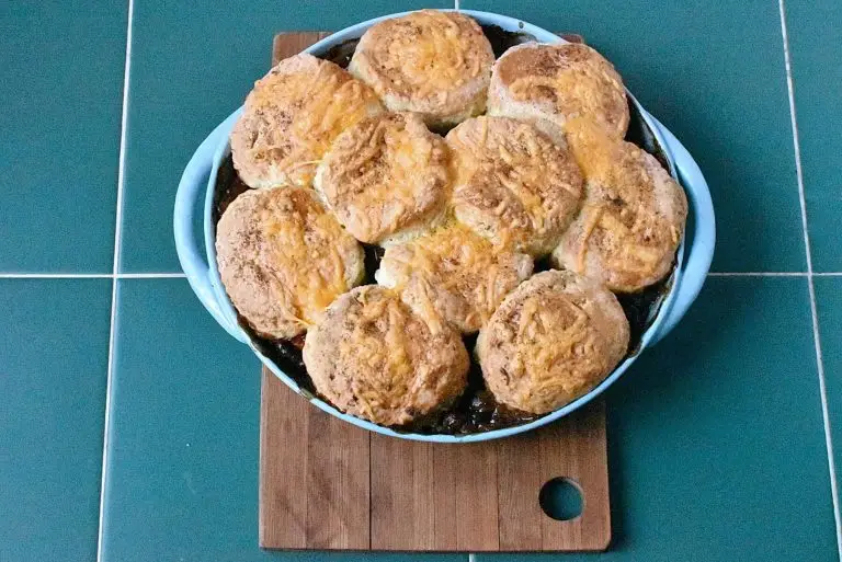 Step 16 - Mulled Wine-Braised Venison Cobbler with Cheese Scones