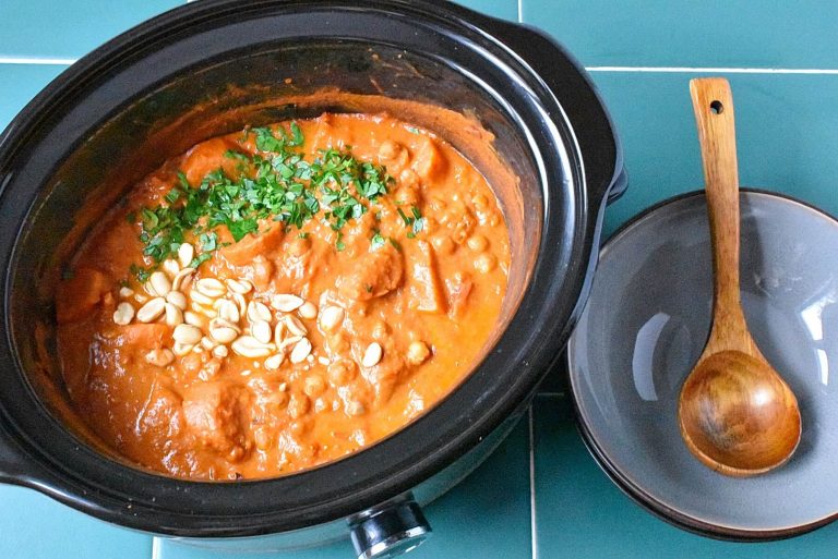 Step 3 - Slow Cooked Sweet Potato Stew with Peanut Butter: A Nutritious Vegan Meal