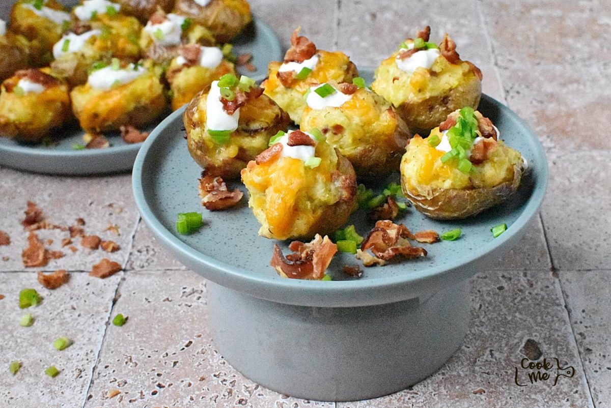Twice Baked Potato Bites with Bacon & Cheese