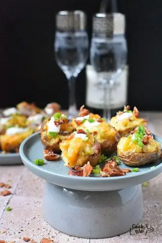 Twice Baked Potato Bites with Bacon & Cheese