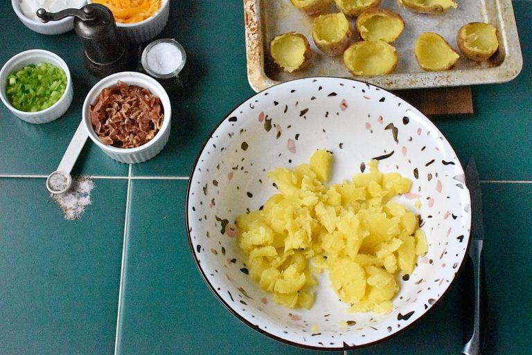 Step 4 - Twice Baked Potato Bites with Bacon & Cheese