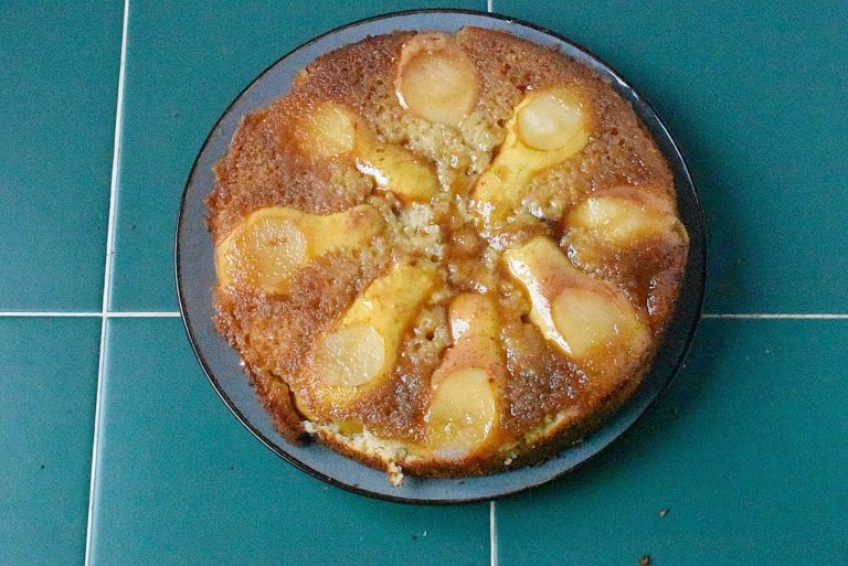Step 11 - Upside Down Pear Cake: A Simple Recipe Using Fresh Pears