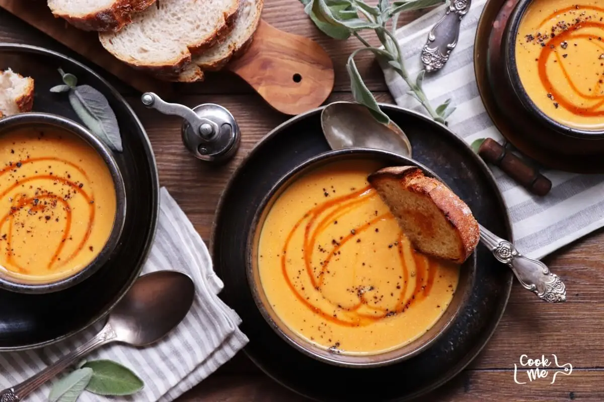 Easy Roasted Butternut Squash Feta Soup